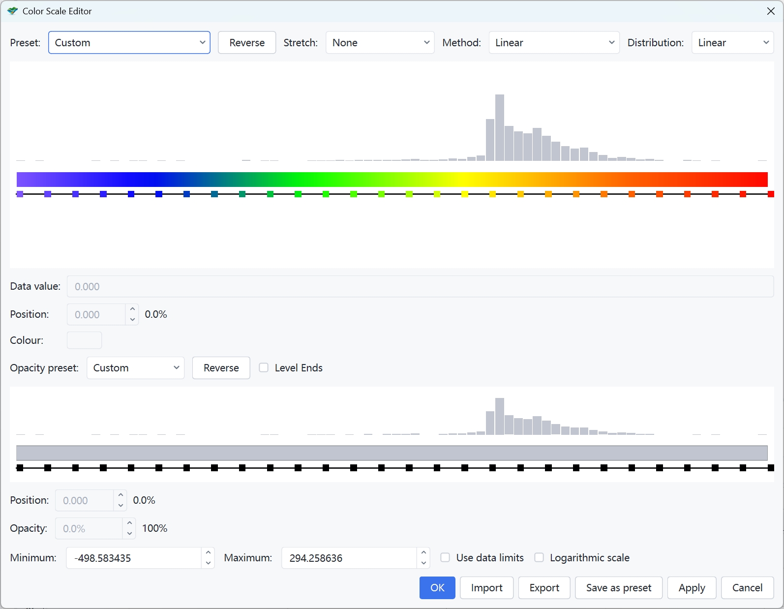 Smart color-scale editor